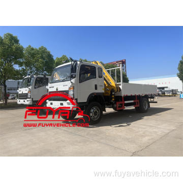 HOWO 3.2Tons Truck With Crane Folding Boom